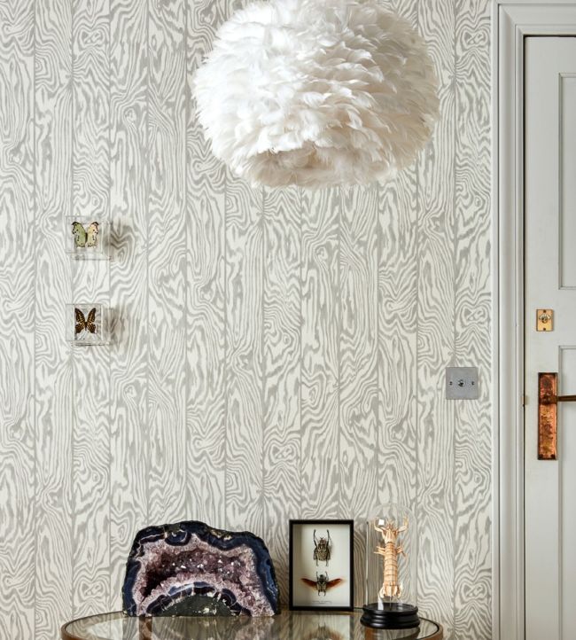 Zebrawood Wallpaper - Gray - Cole & Son