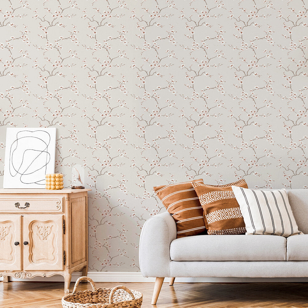 Apple Blossom Room Wallpaper - Pink