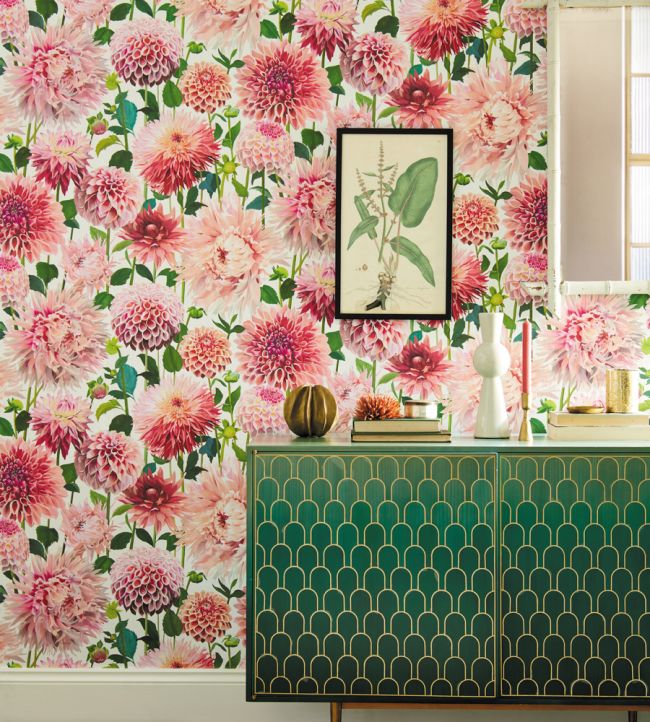 Dahlia Room Wallpaper - Pink