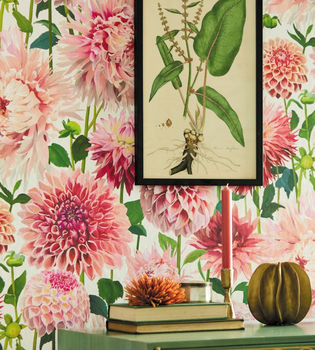 Dahlia Room Wallpaper 2 - Pink