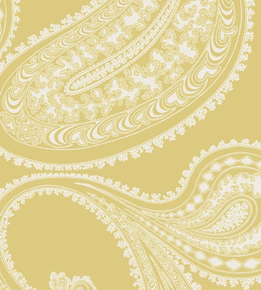 Rajapur Flock Wallpaper - Yellow  - Cole & Son