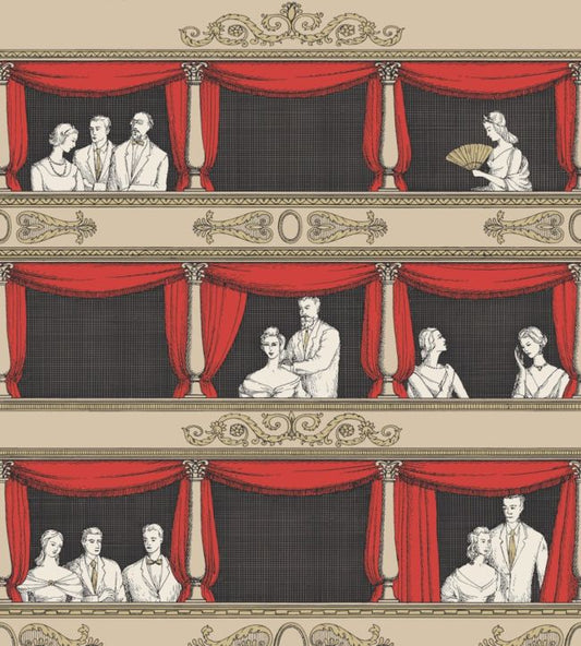 Teatro Wallpaper - Red - Cole & Son