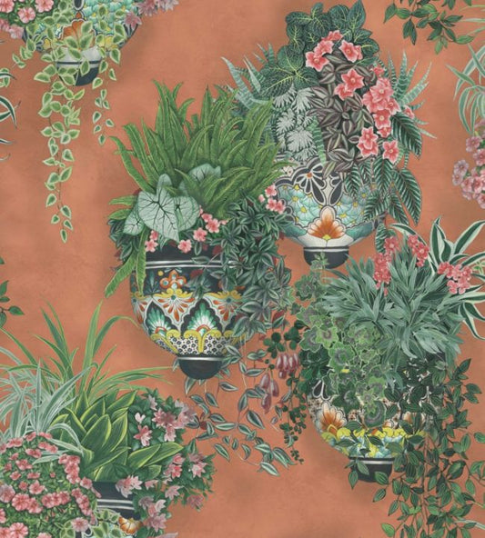 Talavera Wallpaper - Orange - Cole & Son