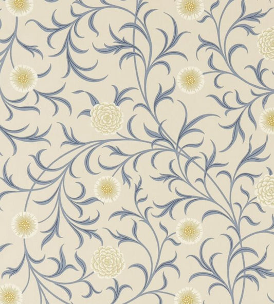 Scroll Fabric - Blue