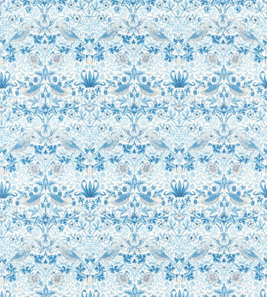 Strawberry Thief Fabric - Blue