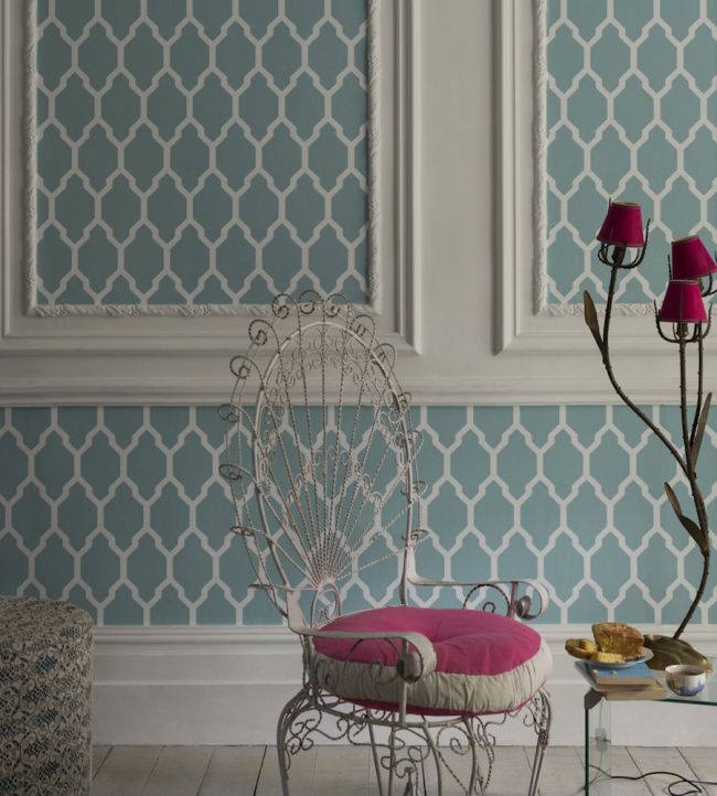 Tessella Room Wallpaper - Blue