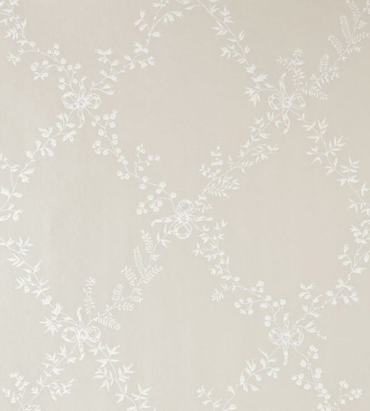 Toile Trellis Wallpaper - Cream 