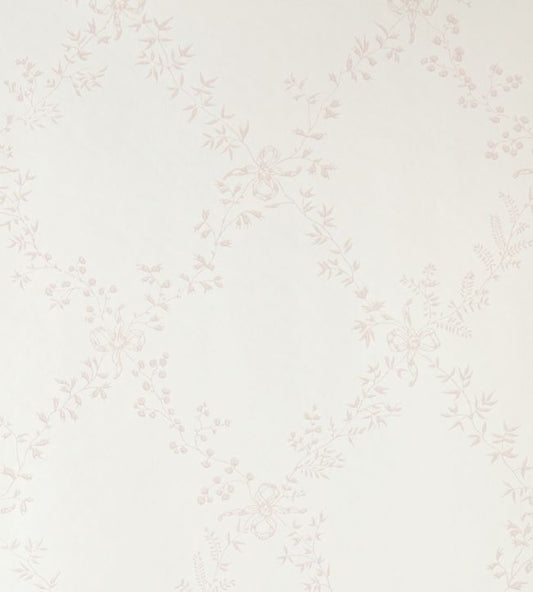 Toile Trellis Wallpaper - Cream 