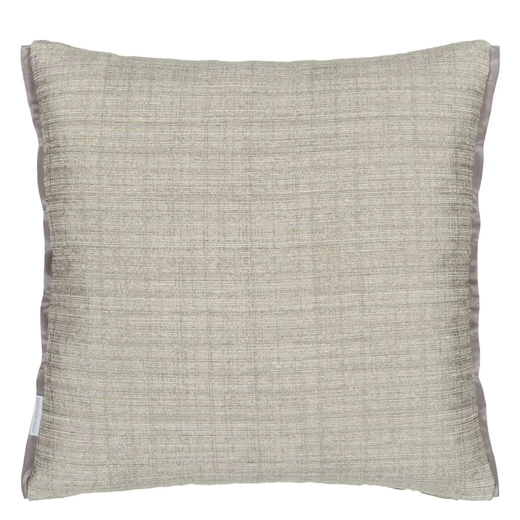 Manipur Dove Velvet Cushion - Designers Guild