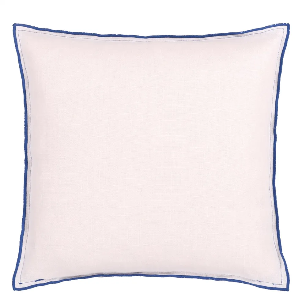 Brera Lino Lagoon & Alabaster Linen Cushion - Designers Guild