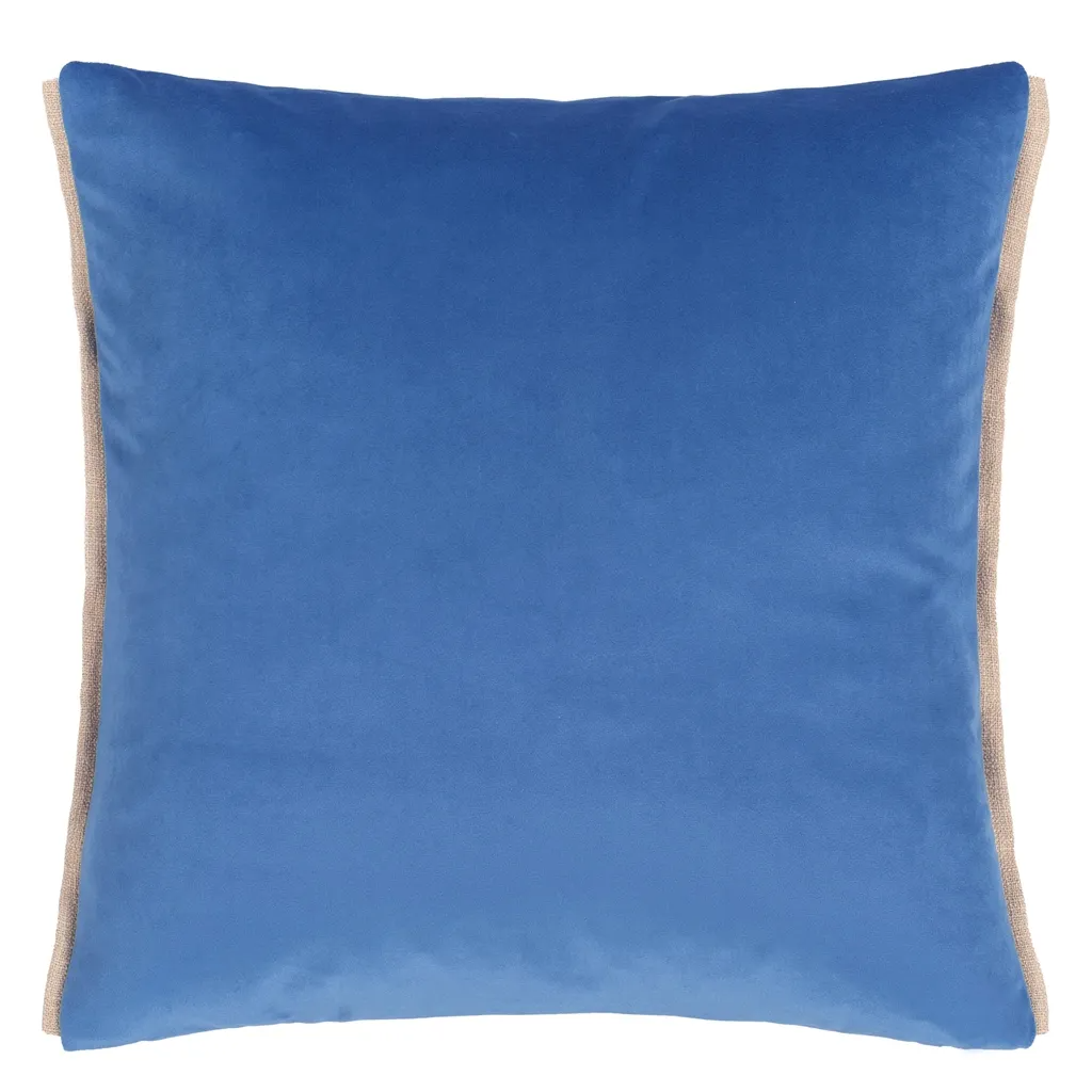 Velluto Cobalt Velvet Cushion - Designers Guild