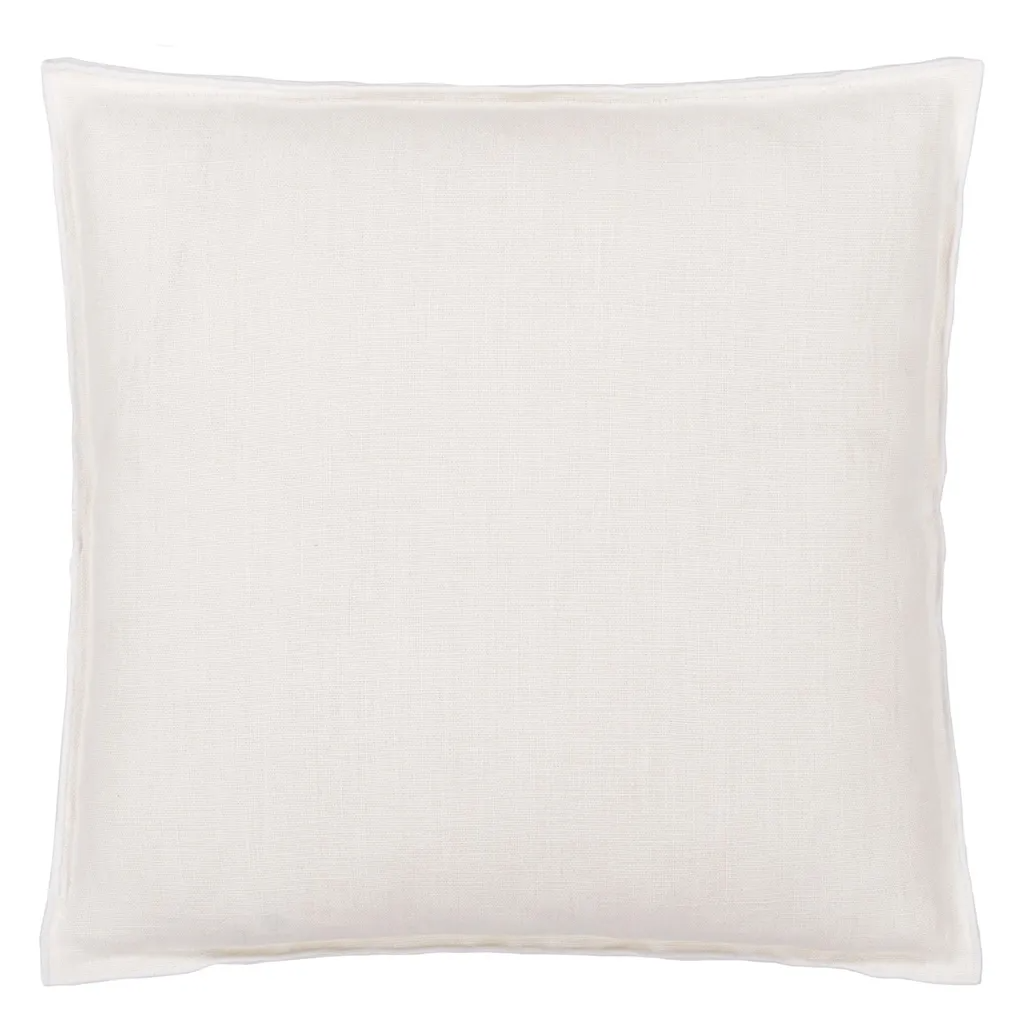 Brera Lino Alabaster & White Linen Cushion - Designers Guild