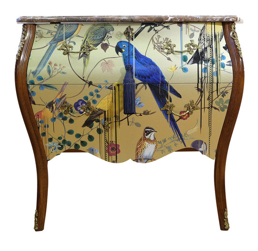 Rococo Two Drawer Chest with Christian Lacroix Gold Design