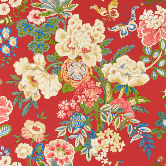 Emperor Peony Wallpaper - Red