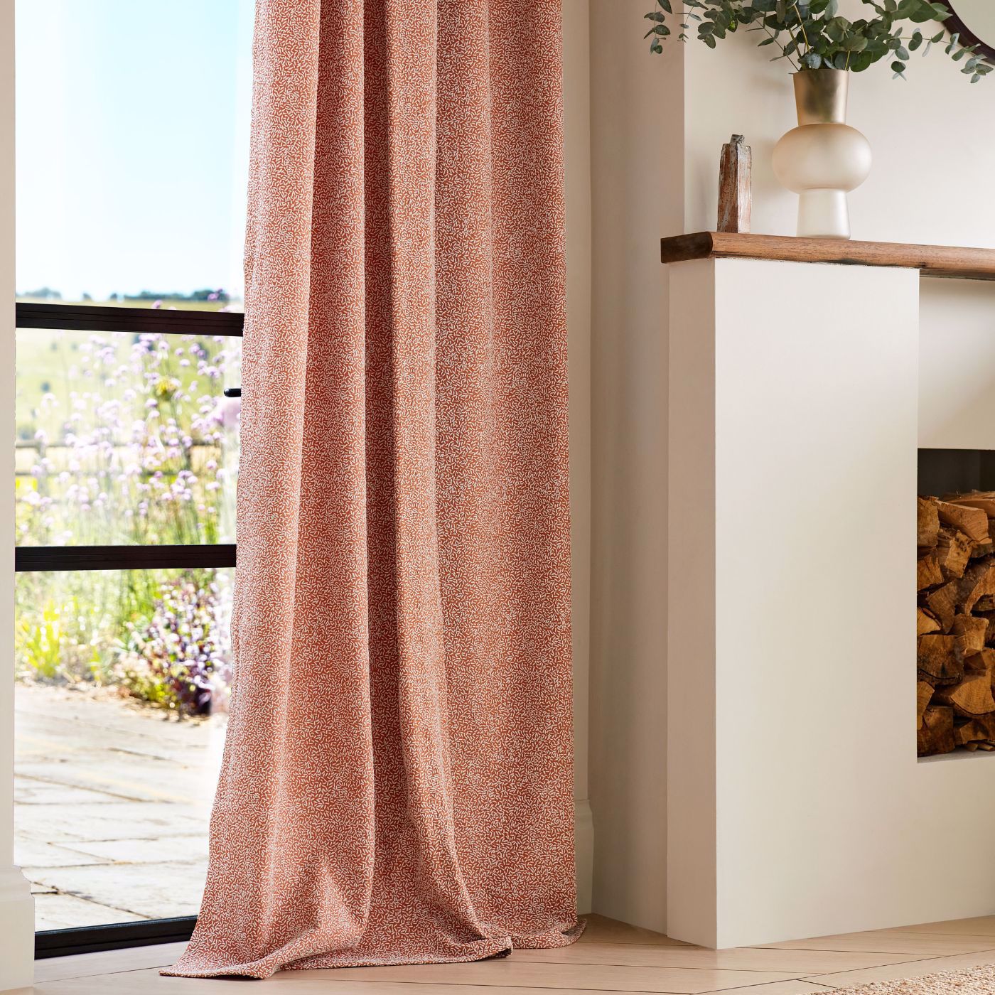 Sow Room Fabric - Baked Terracotta/Soft Focus