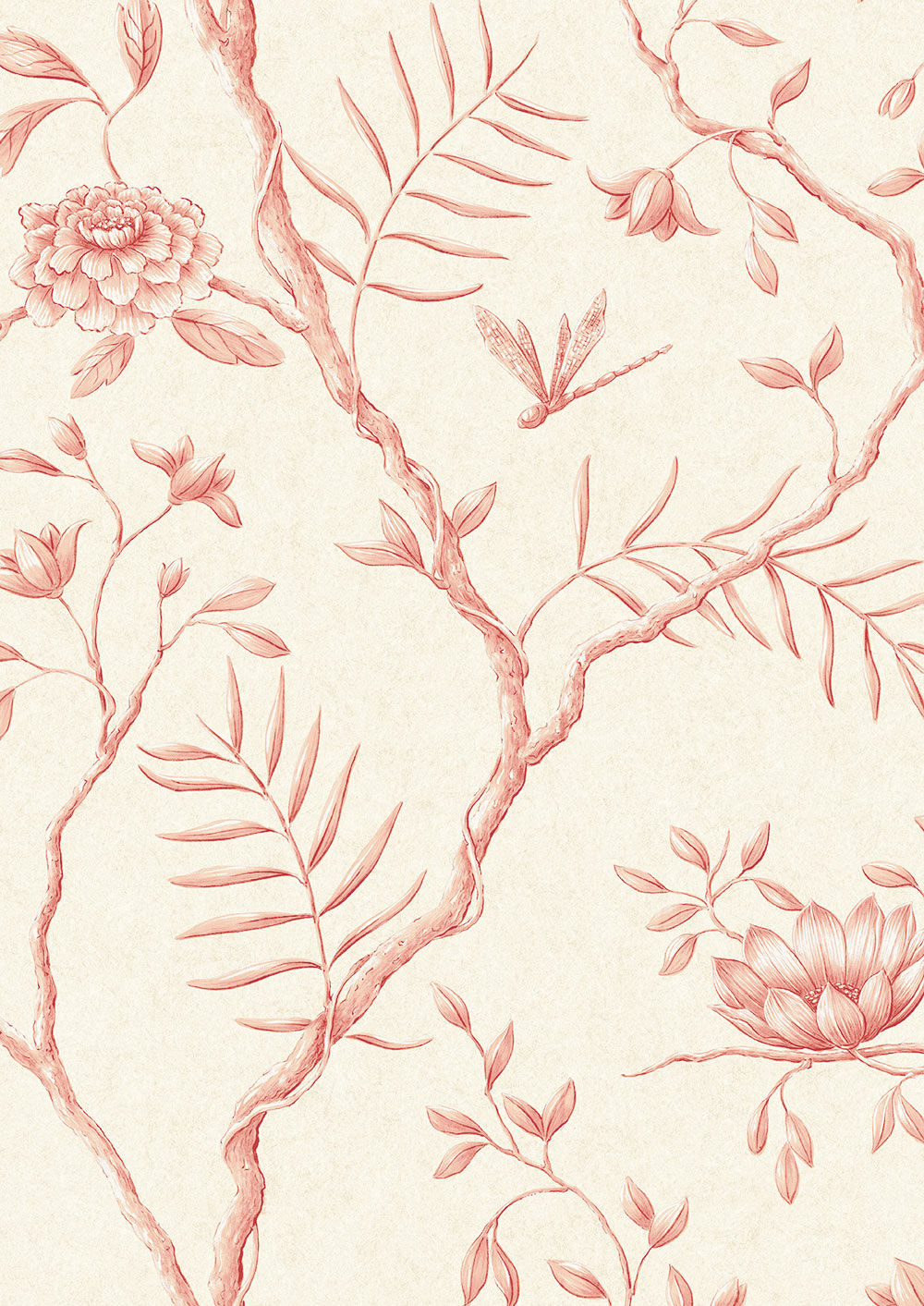 Jasper Peony Wallpaper - Pink - Lewis & Wood