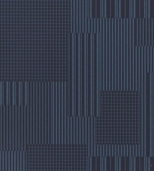 Rivington Patchwork Wallpaper - Blue 