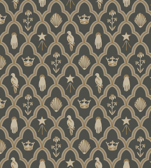 Turtledove Barn Wallpaper - Black