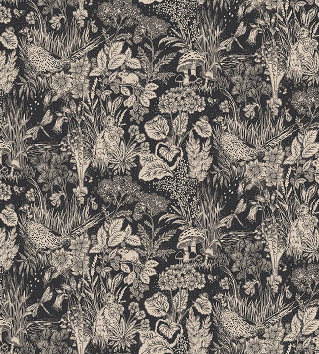 The Willows Wallpaper - Black 