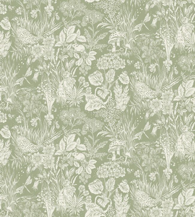 The Willows Wallpaper - Green 