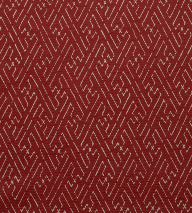 Trellis Fabric - Red