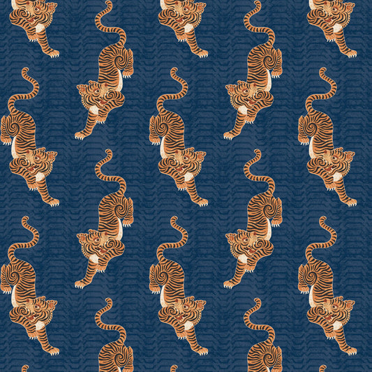 Tibetan Tiger Wallpaper - Blue