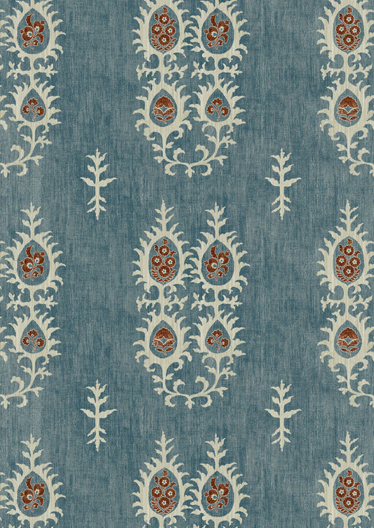 Tribal Wallpaper - Blue - Lewis & Wood