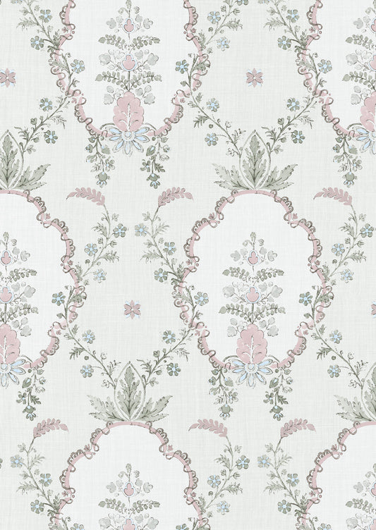 Vallance Wallpaper - Pink - Lewis & Wood