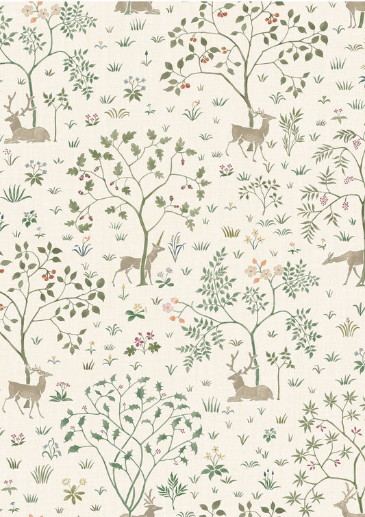 Voysey Park Wallpaper - Green
 - Lewis & Wood