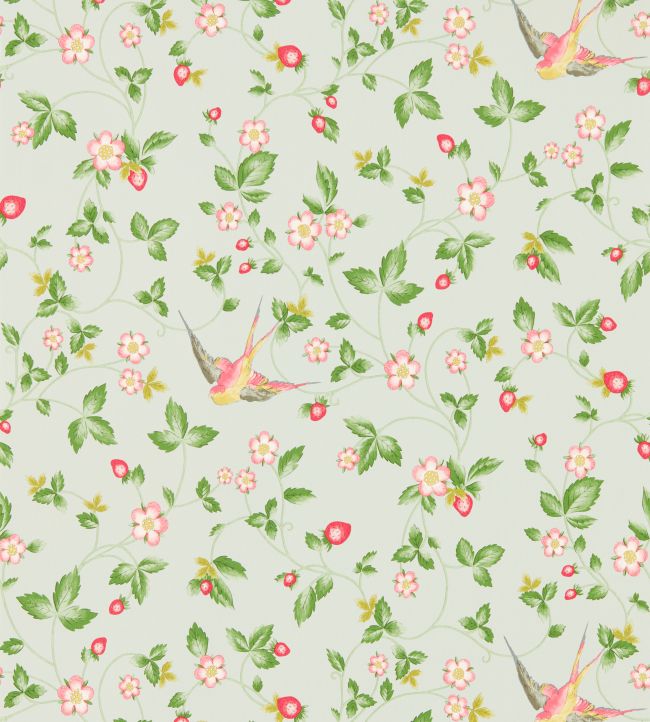 Wild Strawberry Wallpaper - Green