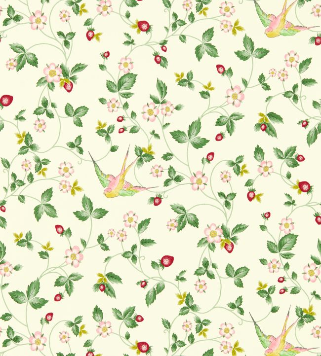 Wild Strawberry Wallpaper - Green