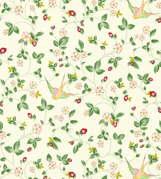 Wild Strawberry Wallpaper - Green