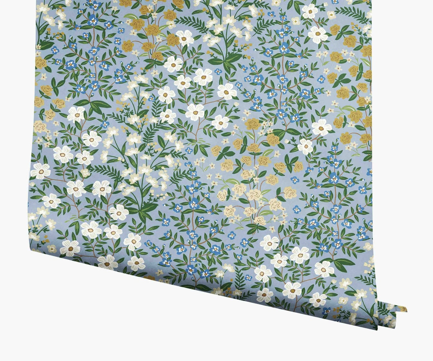 Wildwood Garden Wallpaper - Blue - Rifle